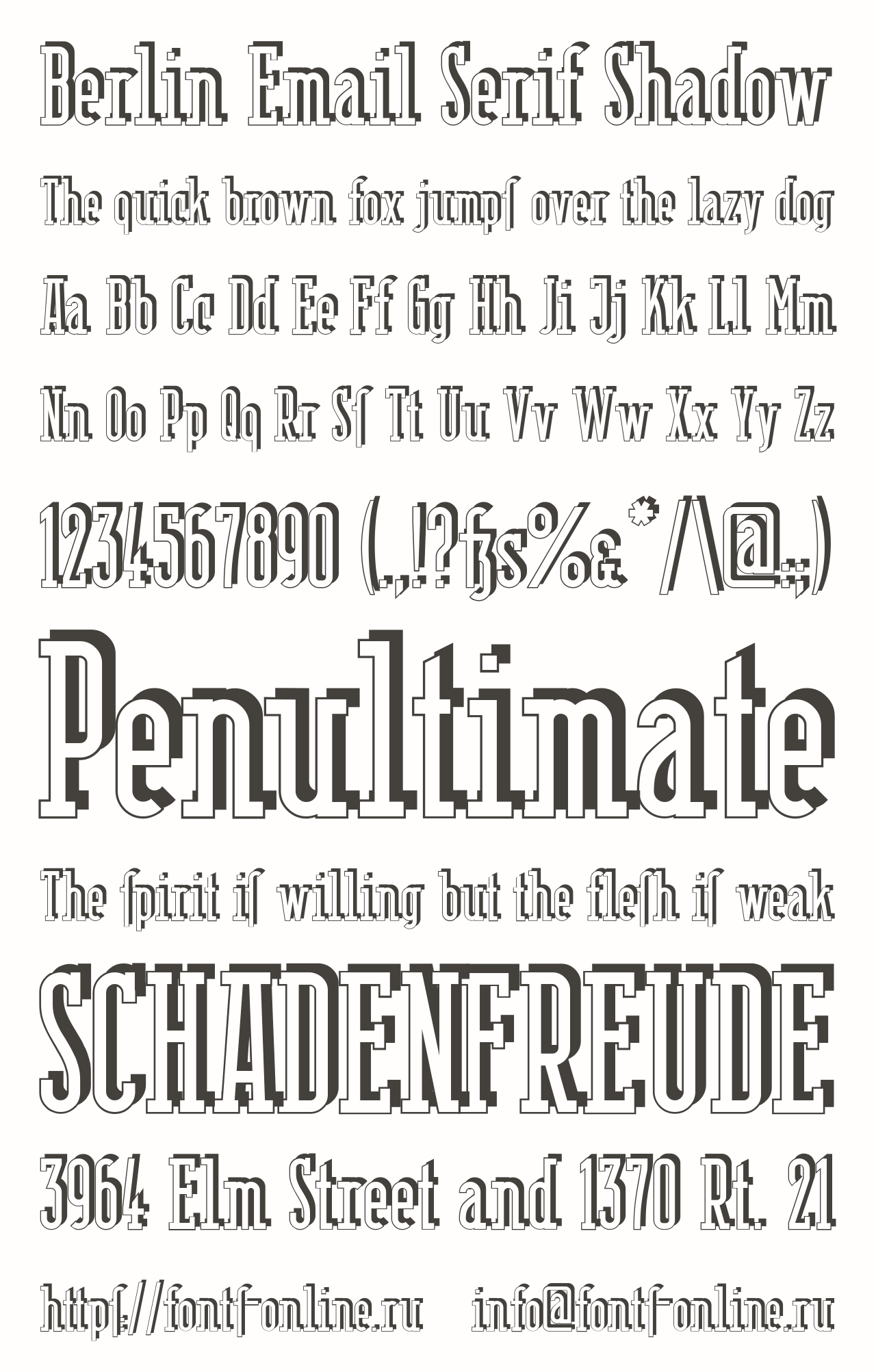 Berlin Email Serif Shadow Free Font Download